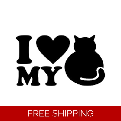 I love my cat heart Die Cut Vinyl Decal sticker I love my cat heart Die Cut Vinyl Decal sticker